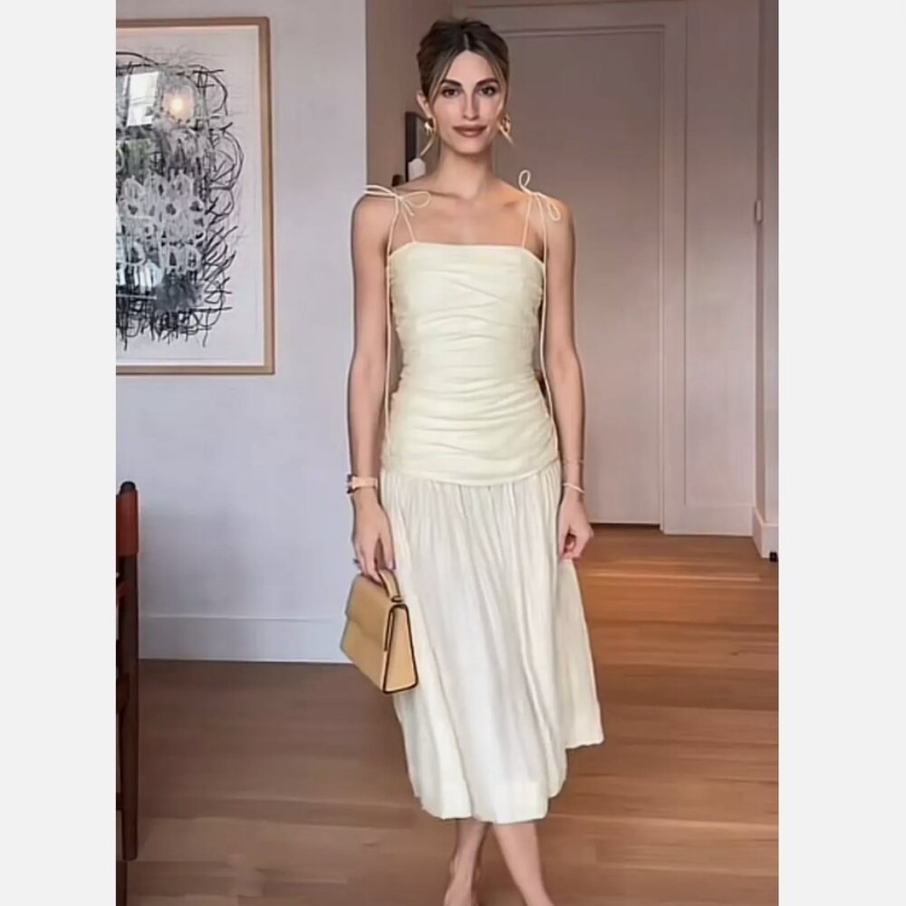 Zara midi dress blogger favorite